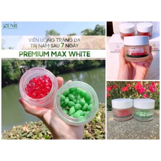 Viên uống trắng da Premium Max White Genie.