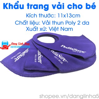 Khẩu trang vải thun Poly 2 da Pediasure - Hàng khuyến mãi
