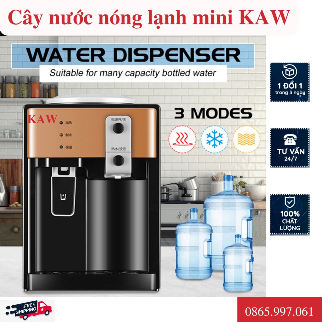 Cây nước nóng lạnh mini KAW, Máy nước nóng lạnh không kèm bình Nhỏ Gọn, Tiện Lợi Giúp Tiết Kiệm - Bảo hành 12 Tháng