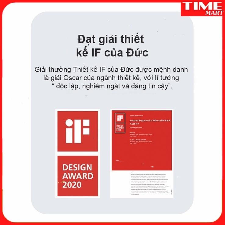 [CHÍNH HÃNG] Tựa lưng công thái học Leband GEN 1, tựa lưng năng động, thoáng khí và thoải mái, mát xa lưng [TIME_MART]