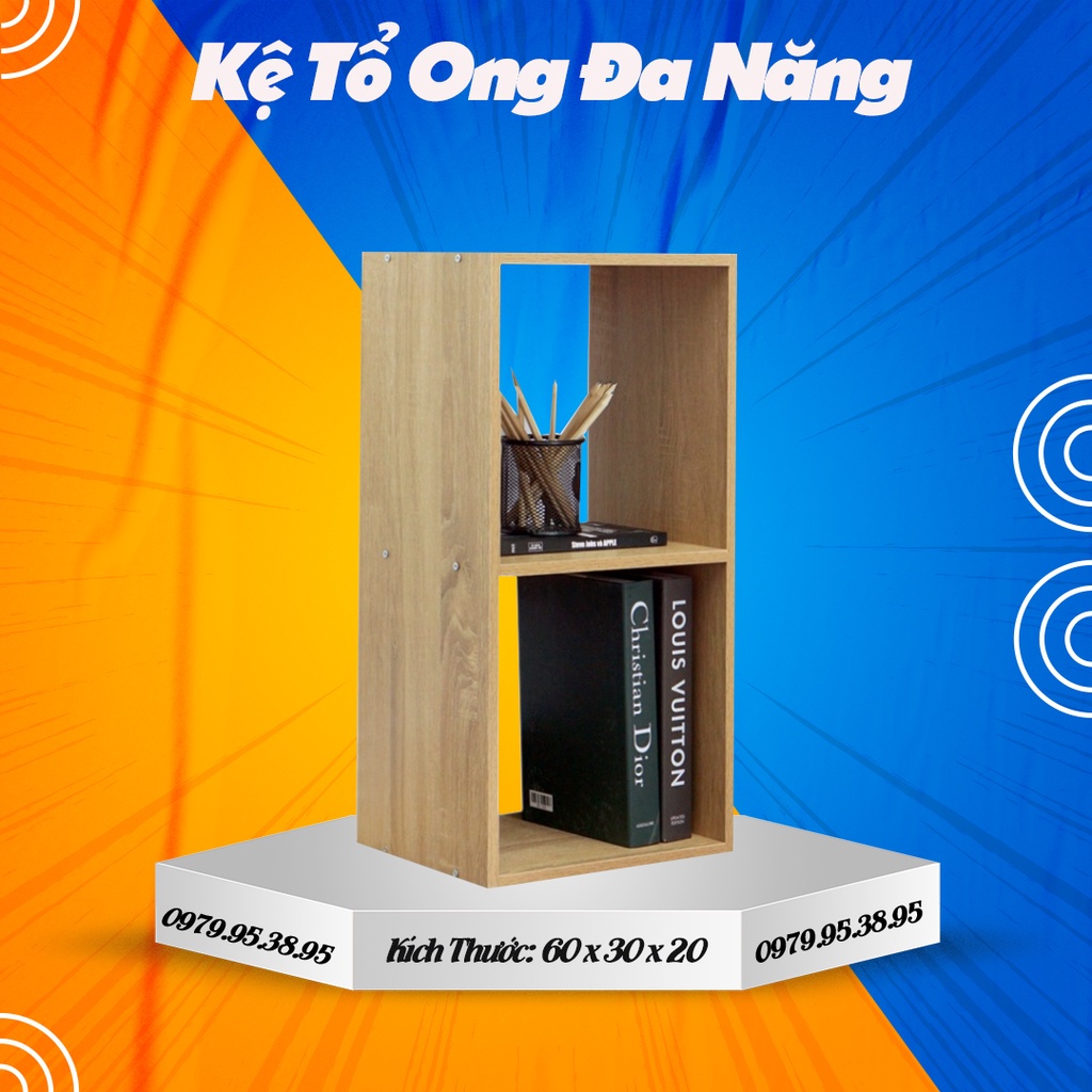 Kệ gỗ tổ ong 2 tầng mang thiết kế Châu Âu sang trọng chất gỗ MDF dày 12mm dễ lắp ráp BIG SALE