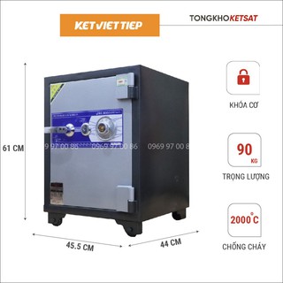 Két sắt việt tiệp khóa cơ kvt415-kc nặng 90kg bền đẹp an toàn chống trộm chống cháy việt tiệp