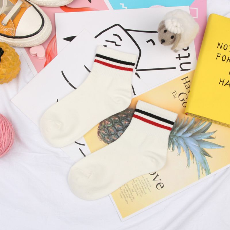 XIXI Set 5 Đôi Tất Cotton Mềm Mại Cổ Thấp Màu Dạ Quang Phong Cách Thể Thao Dành Cho Người Lớn