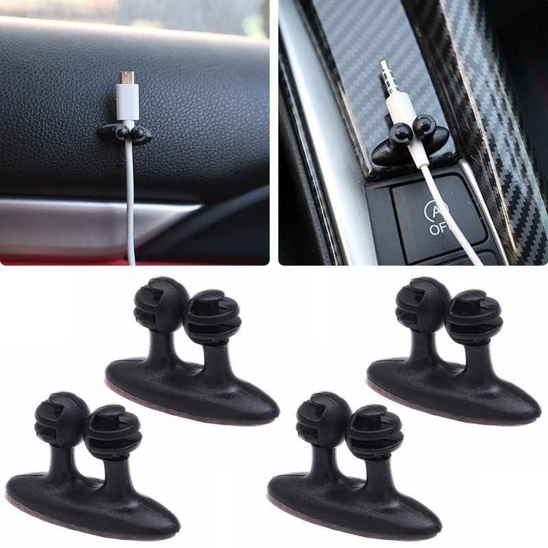 1 Giá Đỡ Dây Cáp Tai Nghe Tự Dính Sắp Xếp Gọn Gàng Trang Trí Nội Thất Xe Hơi