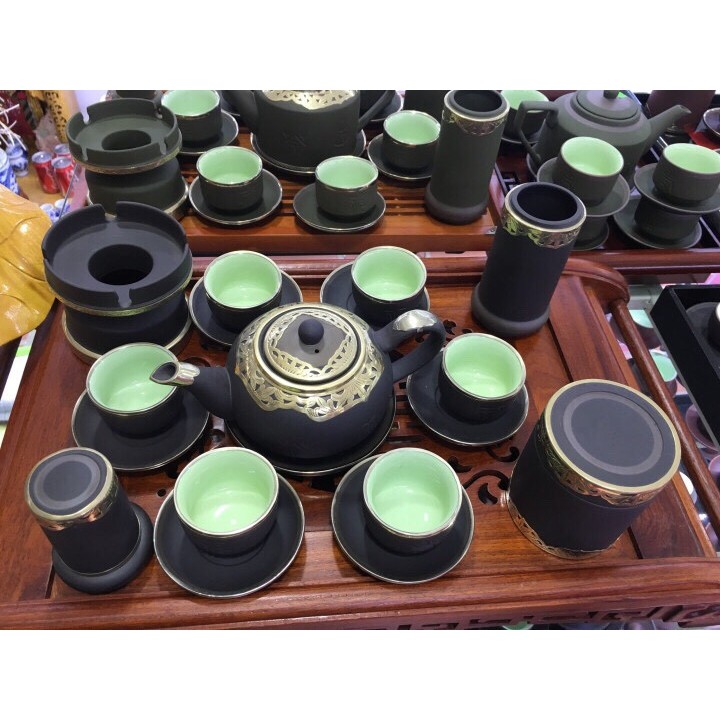 Bộ ấm chén Bọc Đồng