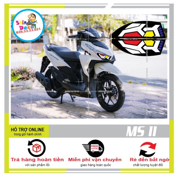 TEM DÁN ĐÈN SƯƠNG MÙ XE VARIO 2017 (DECAL TRONG SUỐT) MS 11 - SHINDECAL2