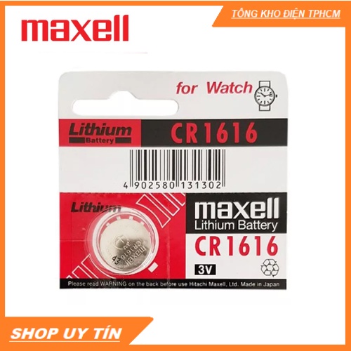 Pin CR1616 Maxell chính hãng, Pin 3V Lithium (Vĩ 1 viên)