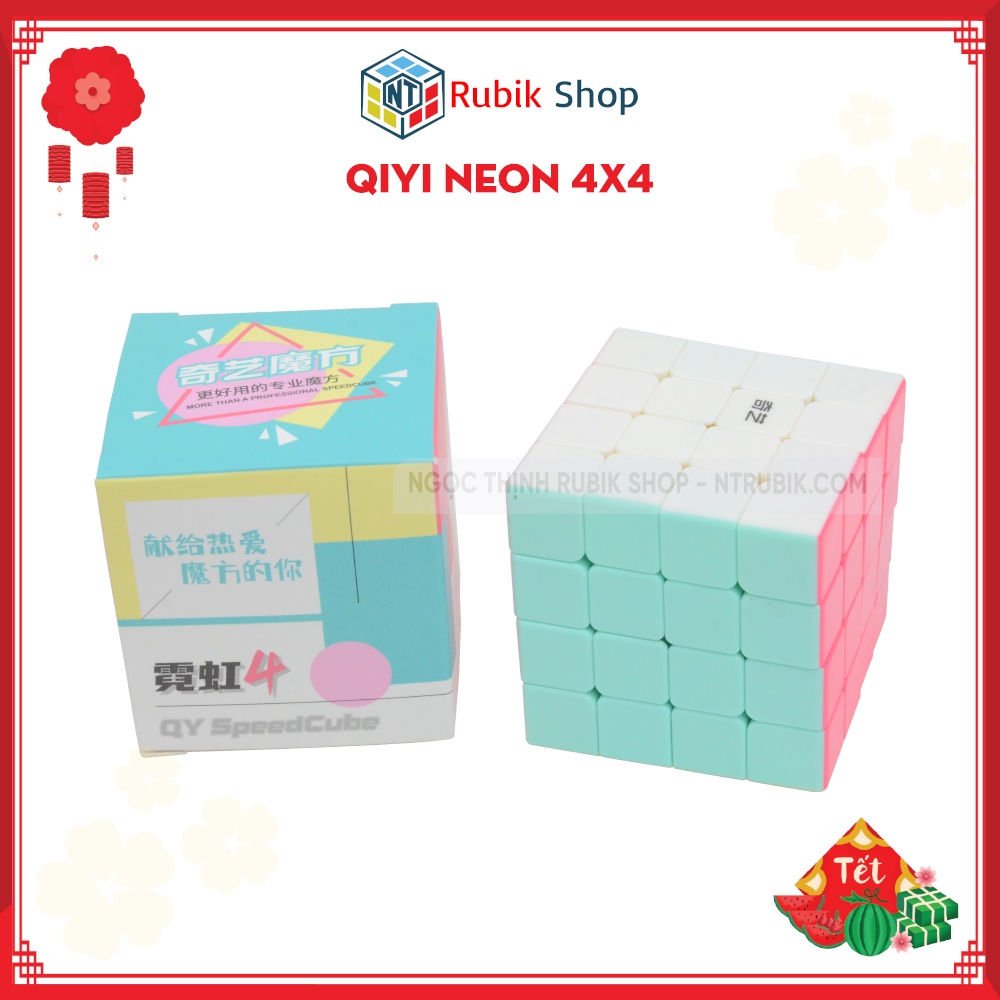 Bộ sưu tập Rubik Qiyi neon 2x2, 3x3, 4x4, 5x5 Stickerless