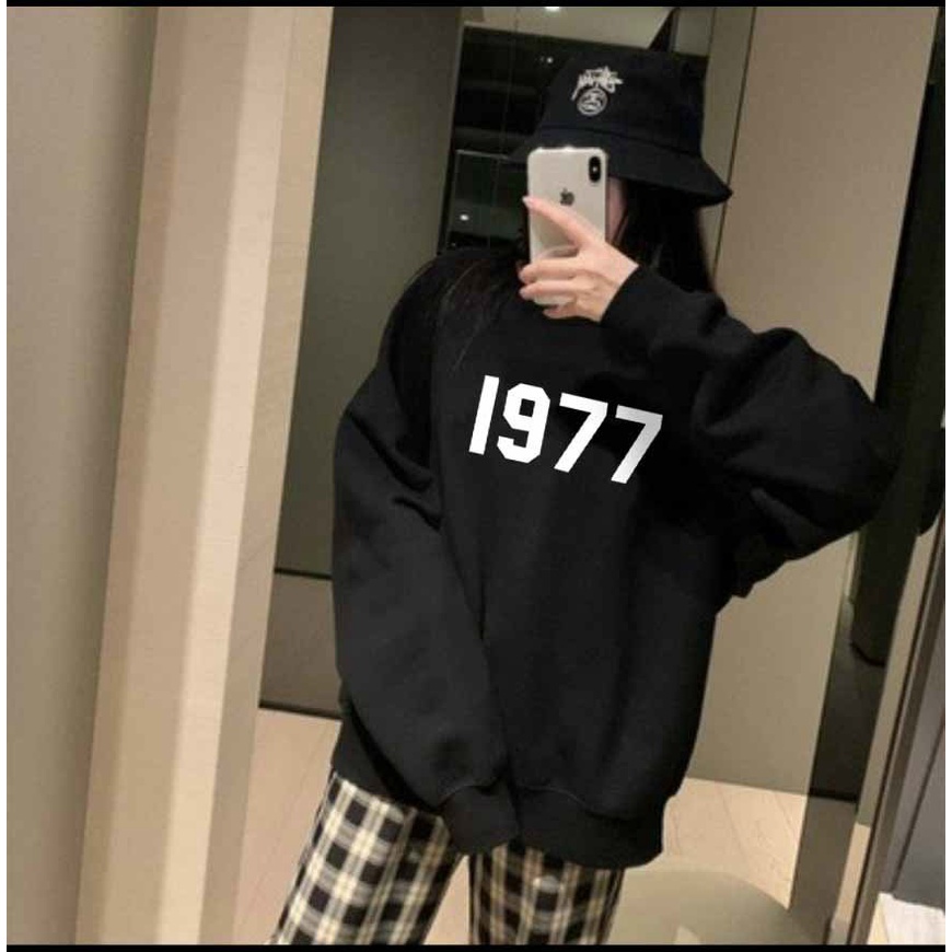 Áo Sweater Nữ 1977 Chất Nỉ Mềm Mịn Không Nón Form Rộng Che Nắng Chắn Gió Thiết Kế Đẹp Mắt Hot Trend NEW UNISEX