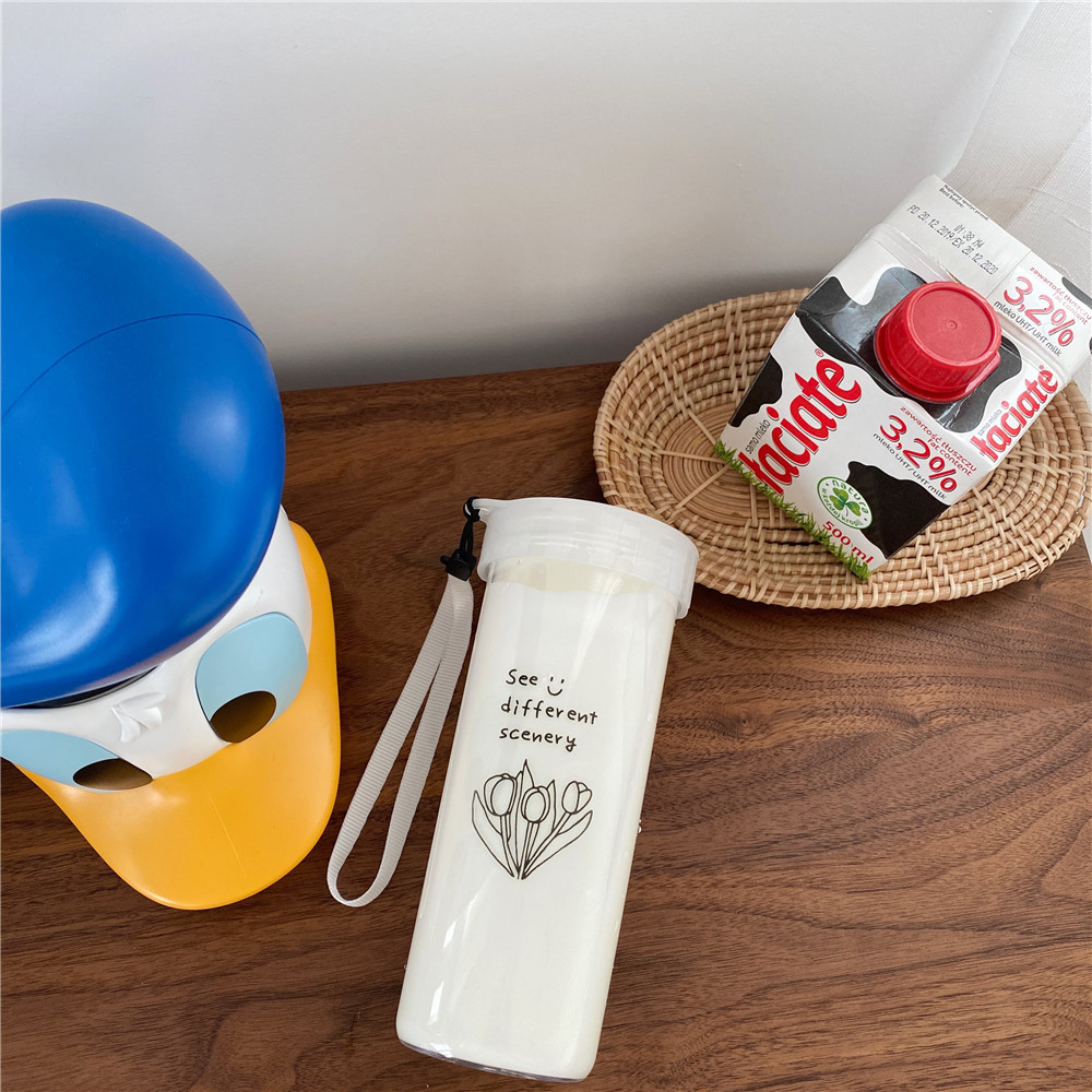 Bình Nước Hình Hoa Tulip Hoạt Hình Phong Cách Hàn Quốc Xinh Xắn