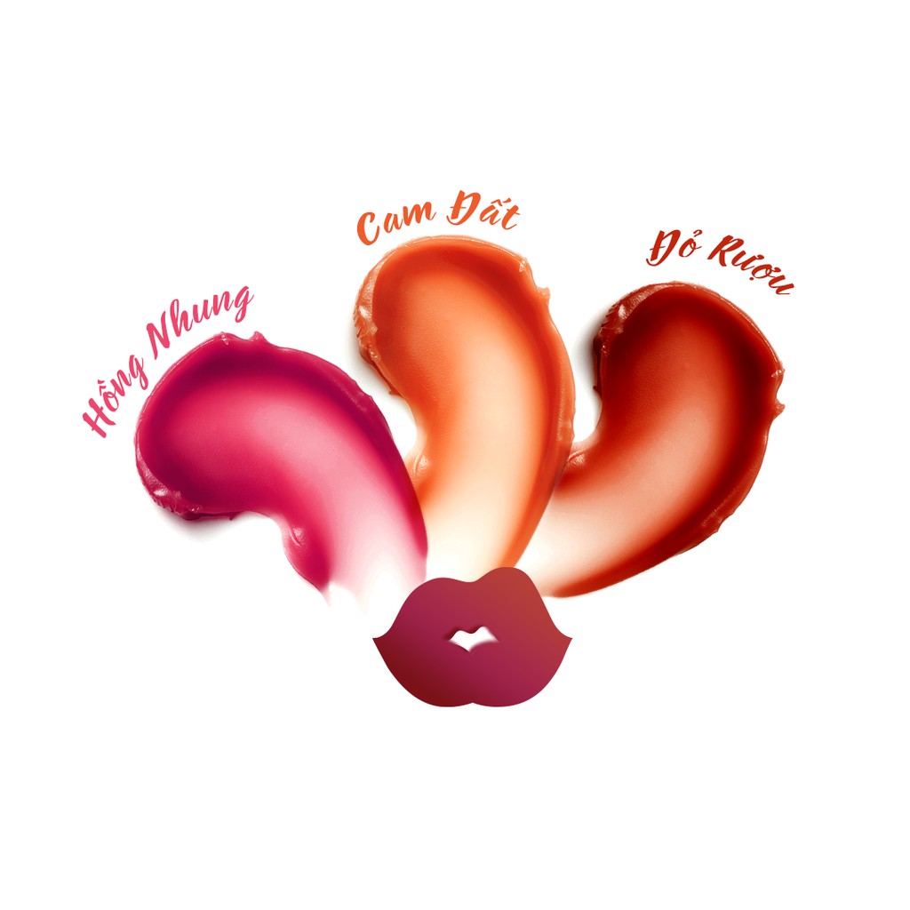 [MỚI] Combo 3 Son dưỡng có màu cho môi và má BareSoul Best Kisser Lip Tint &amp; Cheek Plus 10g x 3 (Đỏ/Hồng/Cam)
