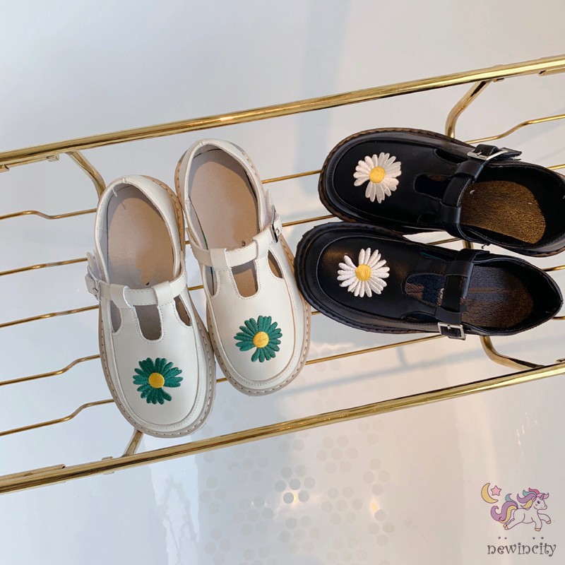 Giày Búp Bê Đính Hoa Cúc Xinh Xắn Dành Cho Bé Gái