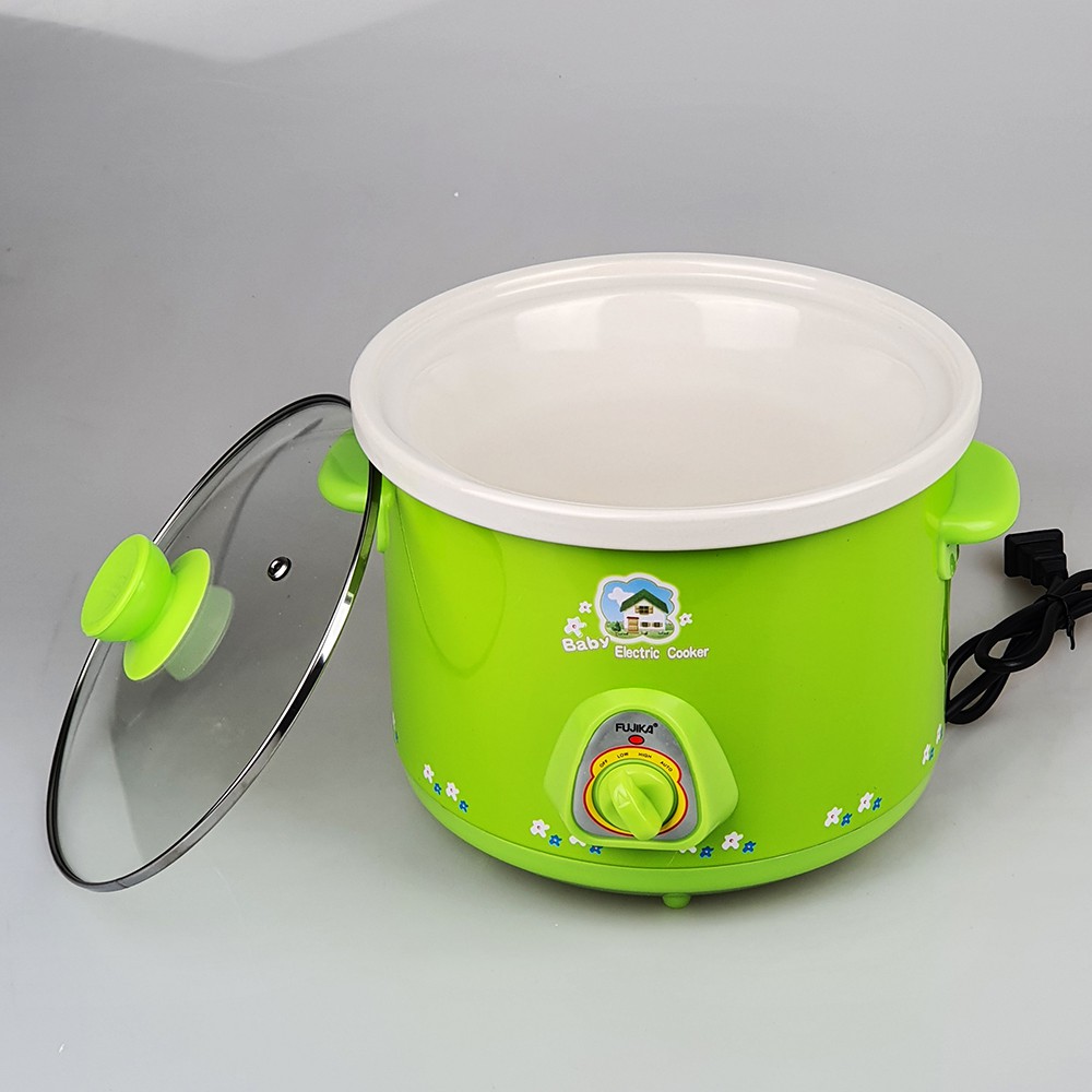 Nồi nấu chậm Fujika FJ-KC15 1.5L / FJ-KC25 2.5L chưng yến, hầm cháo, kho cá - Màu ngẫu nhiên - KILA