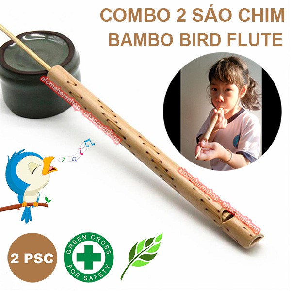 Bộ 2 Sáo Chim Rút Bằng Tre Thân Thiện Môi Trường An Toàn Cho Trẻ Nhỏ Có Clip Âm Thanh Thực Tế
