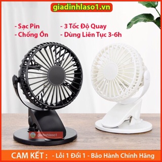 Quạt tích điện kẹp bàn 3 cấp độ gió