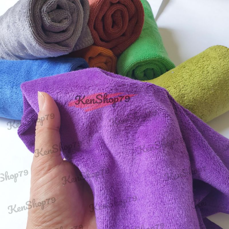 Khăn lau xe Microfiber mềm mịn thấm hút nước tốt Chuyên Dụng lau rửa xe hơi