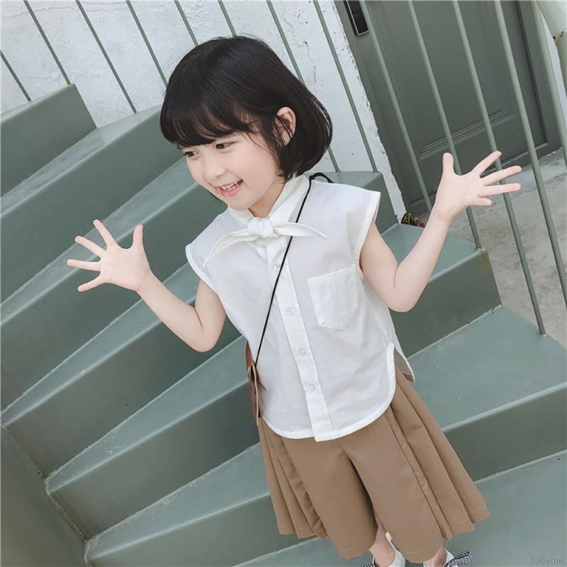 Set áo thun sát nách và quần dài dành cho bé gái