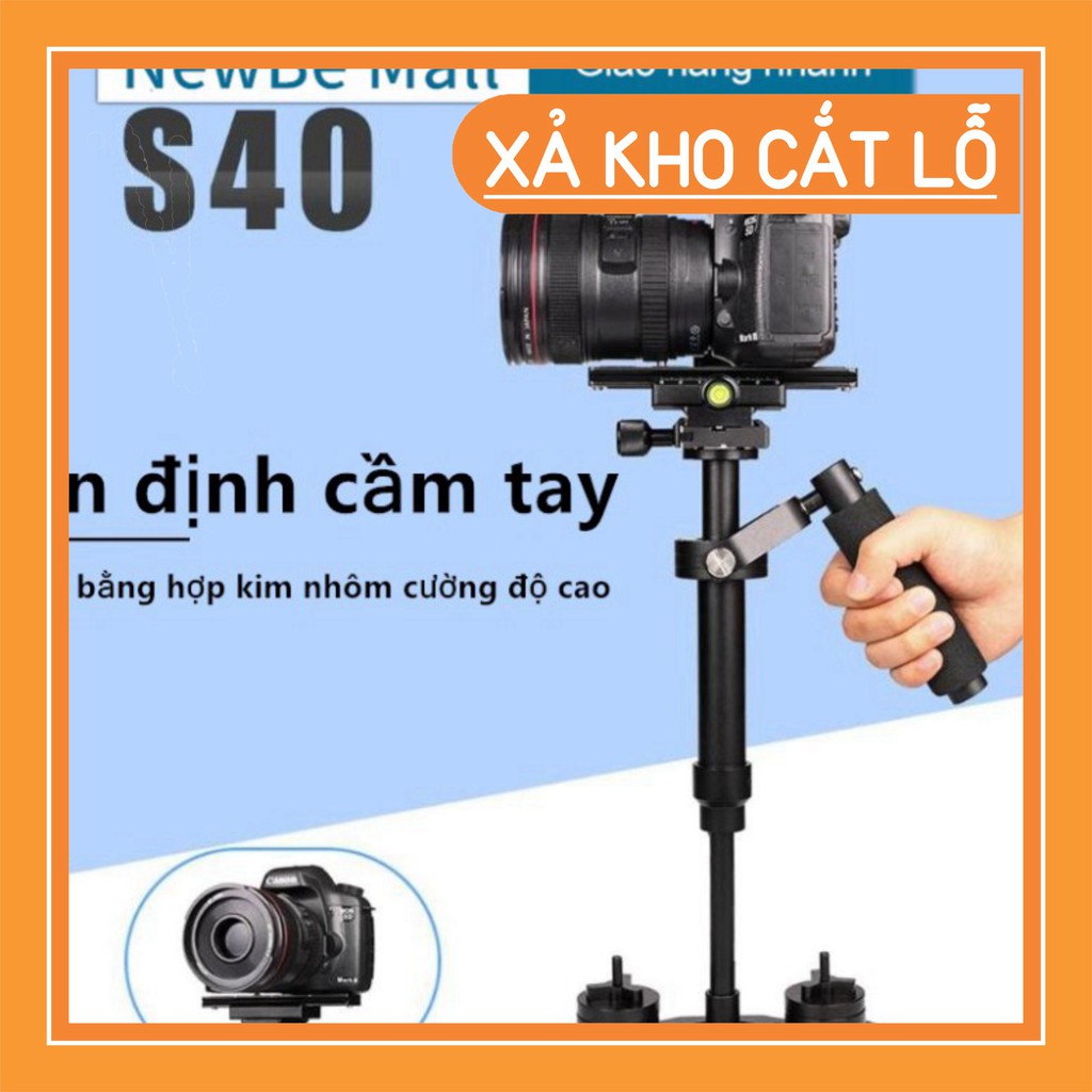 GIÁ KHUNG KHIẾP Tay cầm chống rung cơ gimbal cơ S40 chống rung -Stabilizer Steadicam cho camera hành trình, hành động, đ