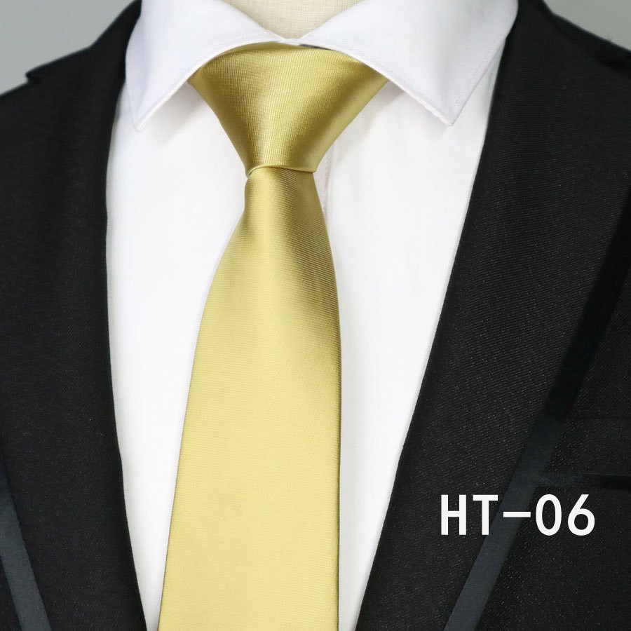 Cà Vạt Lụa 7CM Màu Trơn Thời Trang Dành Cho Nam