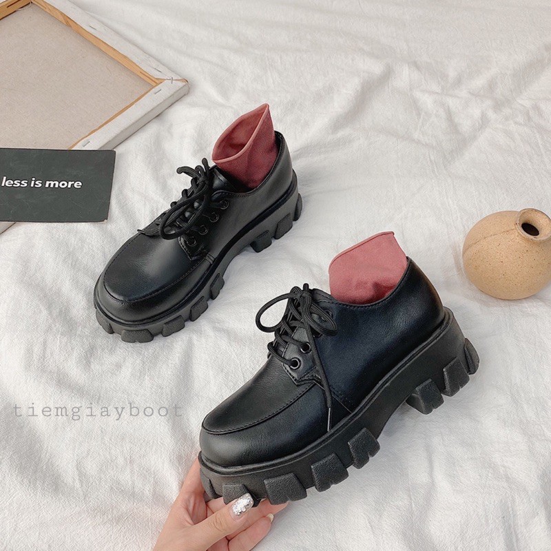 GIÀY Boot cổ thấp BABIE SHOES⚡FREESHIP⚡ KQ35 ĐẾ RĂNG CƯA độn 5cm cực kỳ cá tính (Full Box)