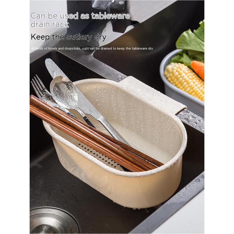 Rổ Treo Bồn Rửa Chén Thoát Nước Đa Năng Phong Cách Bắc Âu