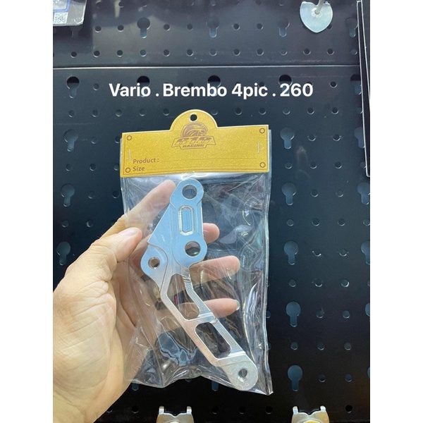 PÁT CNC HEO 4 PIS ĐỐI XỨNG BREMBO , FRANDO , ADELIN size DĨA 260mm , 267mm cho VARIO / CLICK / VISION