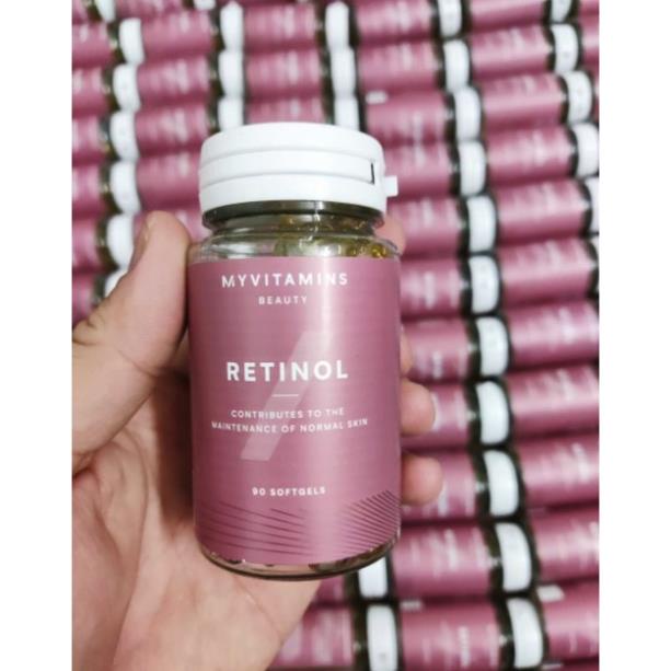 Viên Uống Retinol Myvitamins UK Hộp 90 viên giảm lão hóa giúp đẹp da