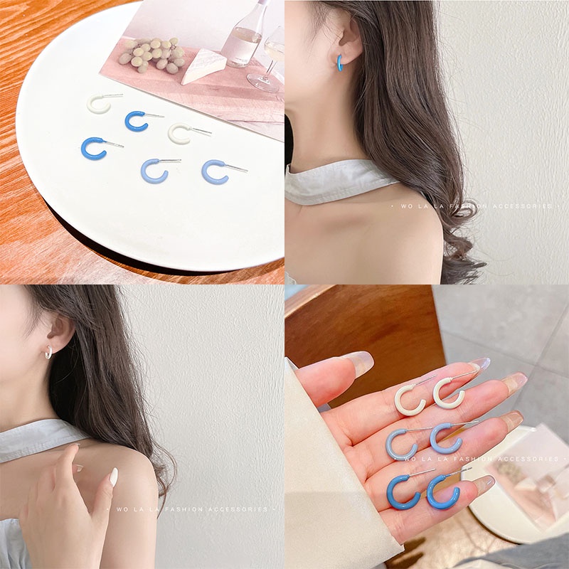 Bộ 3 Bông Tai 2021 Đơn Giản Hợp Thời Trang