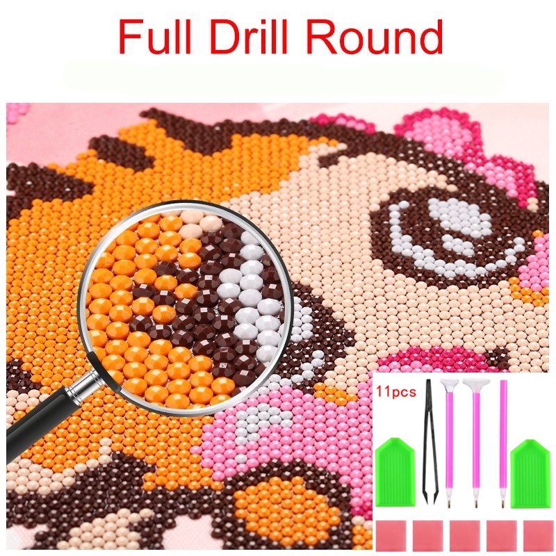 Bộ Tranh Đính Đá 5D DIY Hình Gia Đình Thú Vị Dùng Để Trang Trí Nhà