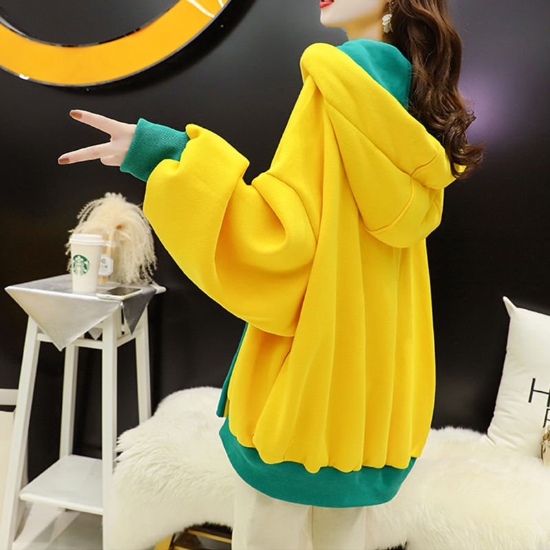 Áo hoodie lót nhung dày thời trang thu đông cho nữ