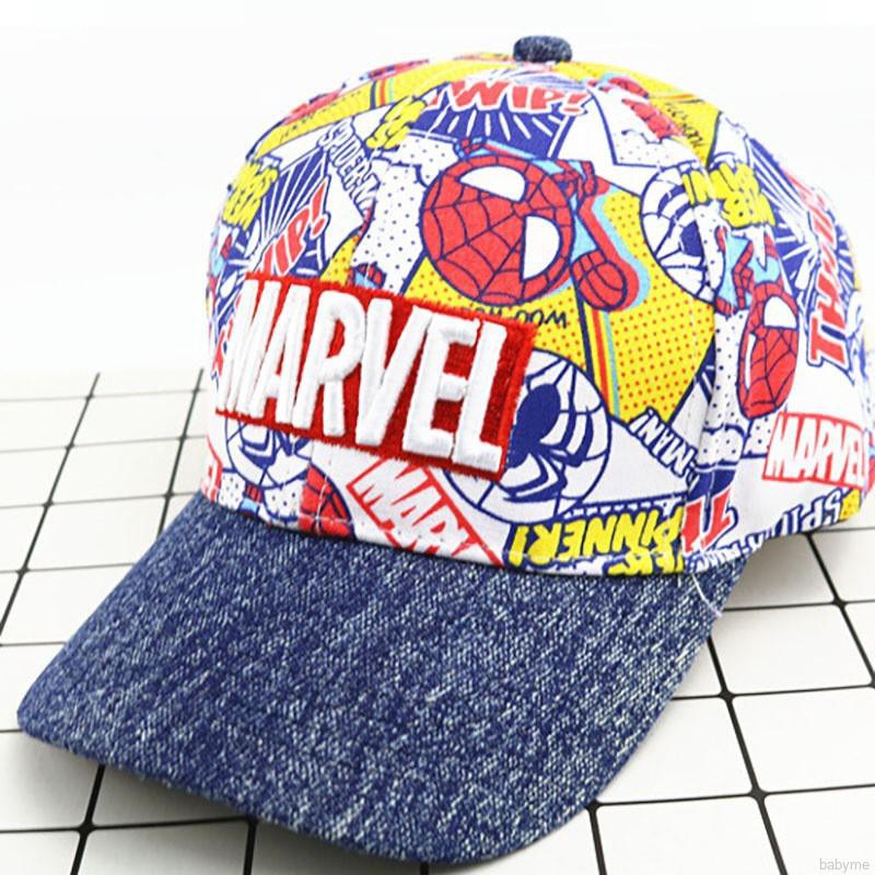 Babyme Boys Girls Children Cartoon Print Caps Hats Toddlers Adjustable Sun Protection Casual Visors