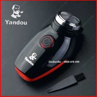MÁY CẠO RÂU PIN SẠC YANDOU SC501 LƯỠI XOAY - KÈM BAO DA - ĐEN ĐỎ - 3125A