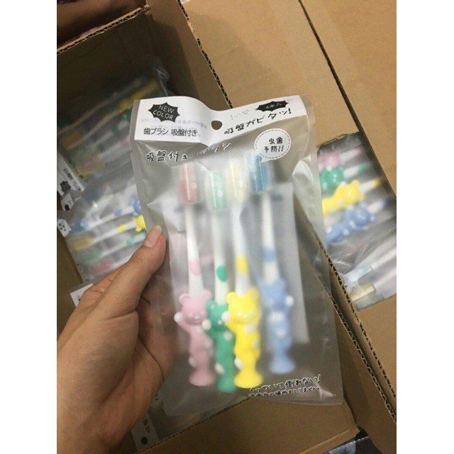 BÀN CHẢI ĐÁNH RĂNG XUẤT NHẬT CHO BÉ - BÀN TRẢI ĐÁNH RĂNG CHO BÉ