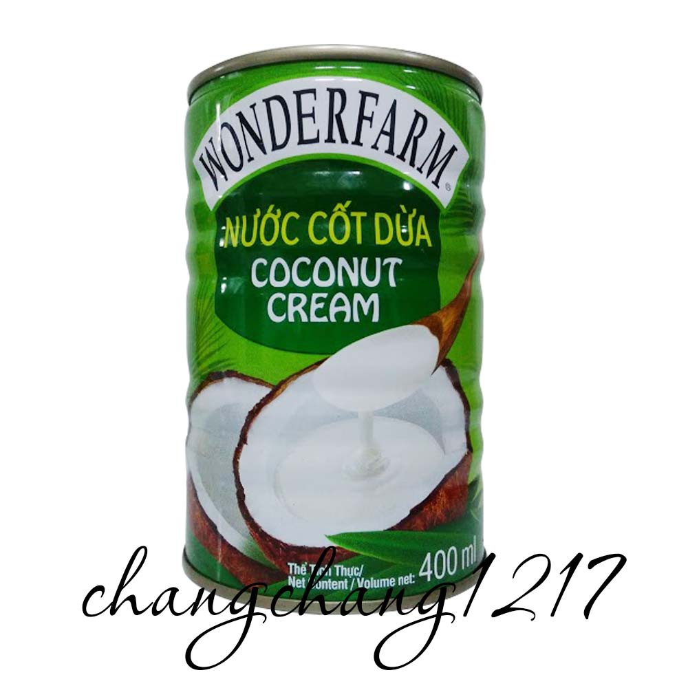 Nước Cốt Dừa Wonderfarm Coconut Cream Lon 400ml