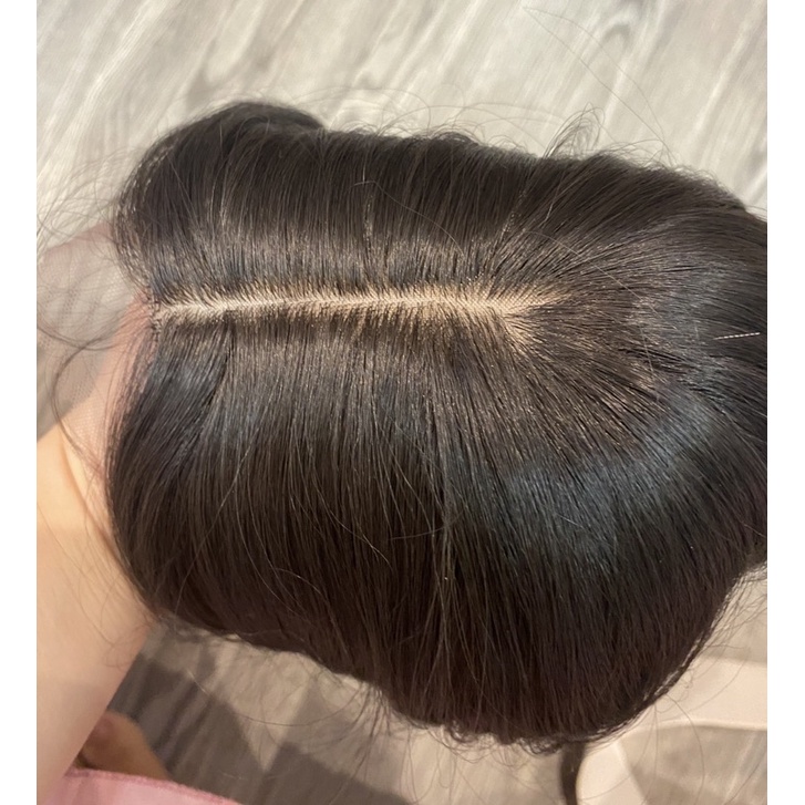 Sẵn TÓC BỘ SIÊU DA ĐẦU MÓC LƯỚI DÁNG TÓC THẲNG DÀI 2 MÁI MÀU ĐEN chịu nhiệt vô tư.