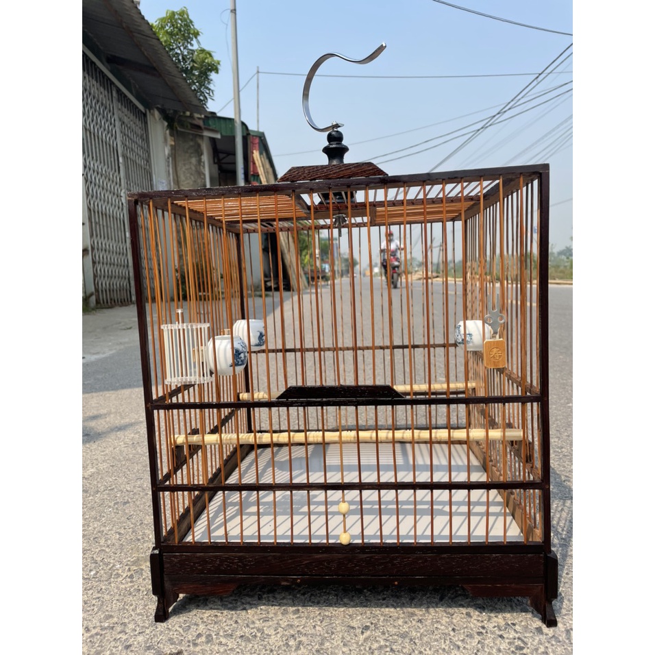 KHUNG LỒNG CHIM CHÀO MÀO GỖ MUN ĐUÔI CÔNG VÂN GỖ CỰC NÉT RẺ VÔ ĐỊCH RÁP SIÊU DỄ