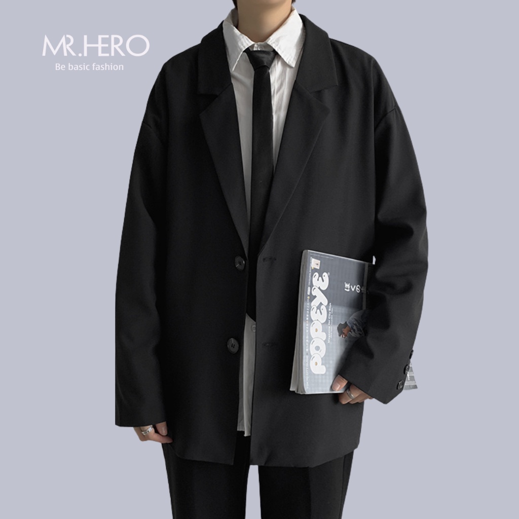Combo áo blazer nam áo sơ mi kèm cà vạt CB01 M&gt;RO phong cách Hàn Quốc MrHero