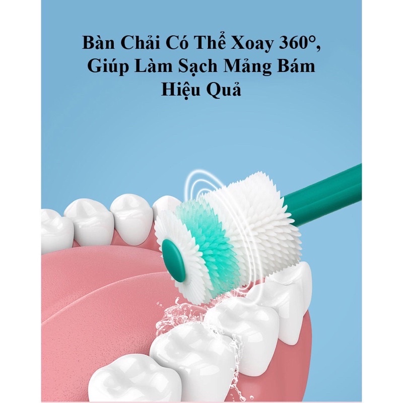 Bàn chải KUB Nano siêm mềm xoay 360 độ