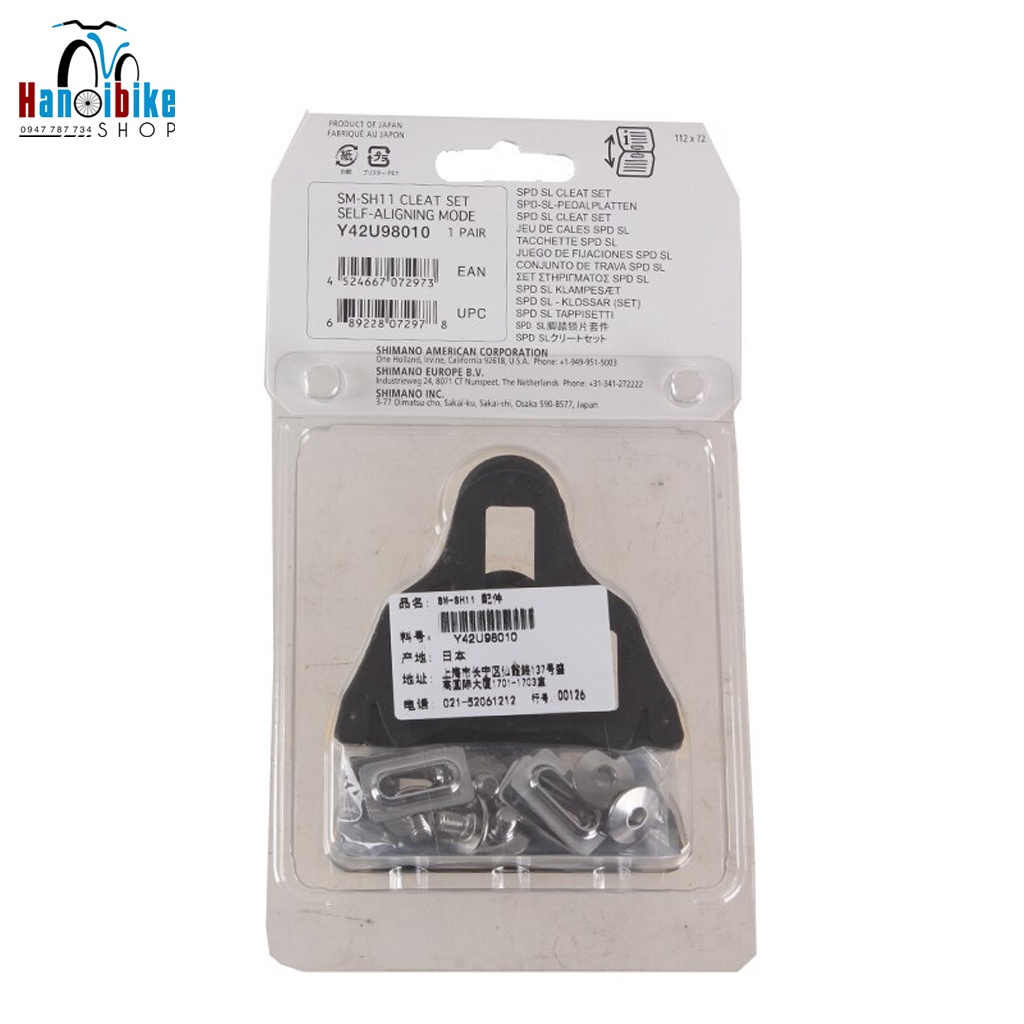 Bộ can cá pedan xe đạp road Shimano SPD-SL Cleats SM-SH