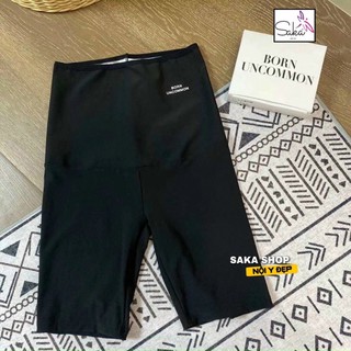 Quần legging nữ tan mỡ lửng màu đen