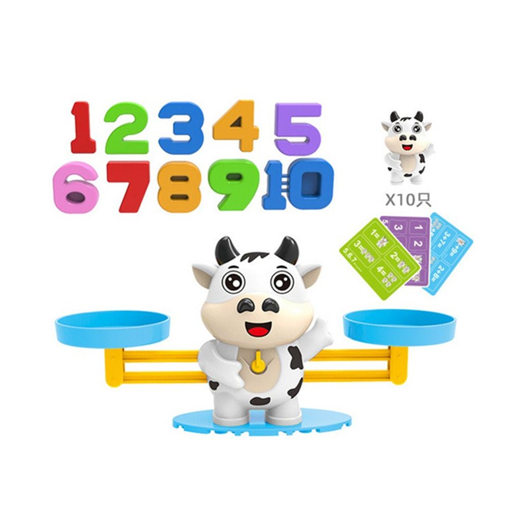 MIQUEL Kids Toy Educational Math Toy Teaching Material Number Board Game Smart Monkey Balance Scale Parent-child Game Digital Board Game Gift Learning Toys Educational Toy Cartoon Animals Math Toy