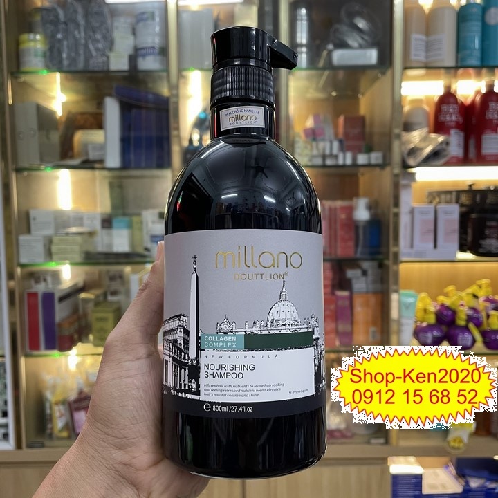 Cặp dầu gội xả thảo dược Millano Douttlion 800ml x2 siêu mượt, giữ màu cho tóc nhuộm