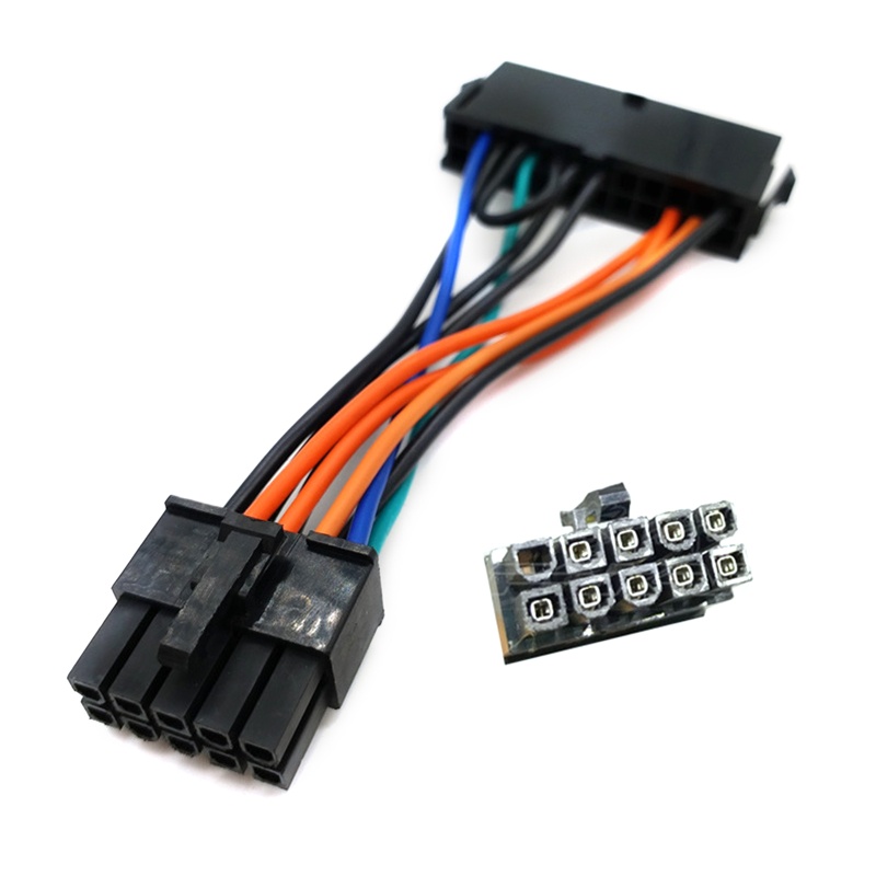 Cáp Chuyển Đổi ATX 10CM 24 Pin Sang 10 Pin PSU Chuyên Dụng Cho Laptop