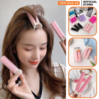 Kẹp Phồng Chân Tóc Tiệm Nhà He Lô Uốn Tóc Mái Bay Phong Cách Hàn Quốc Nhanh Tiện Lợi