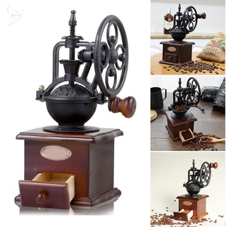 Retro Manual Coffee Grinder Cast Iron Hand Crank Grinder Portable Coffee Bean Grinder