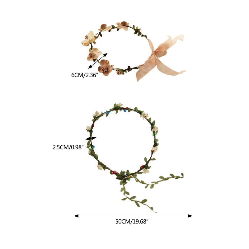 Vòng Hoa Đội Đầu Kiểu Bohemia Cho Cô Dâu
