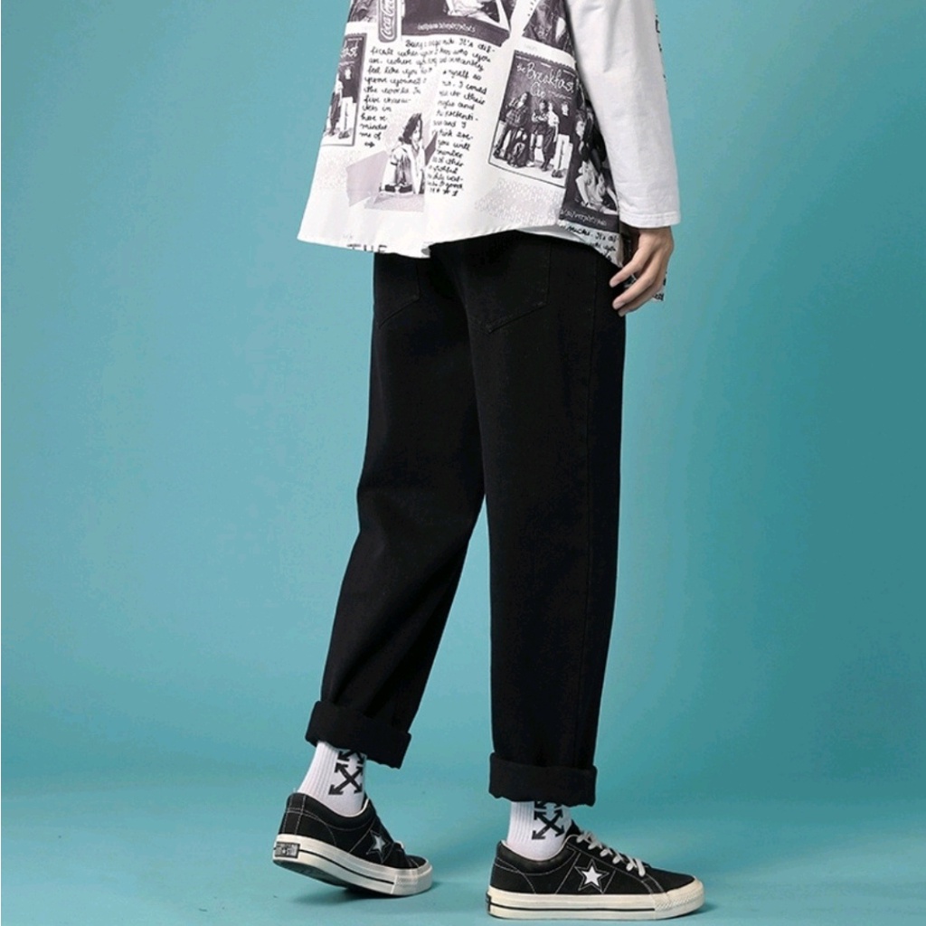 BIGSIZE Quần JEAN Nam Nữ ống rộng thời trang unisex phong cách Hàn Quốc trẻ trung