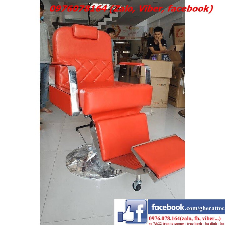 GHẾ CẮT TÓC NAM BARBER CHAIR BX-004 H504B ĐỎ