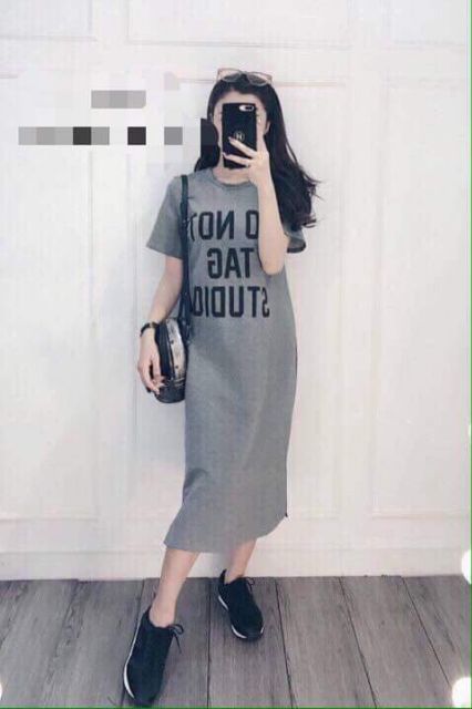 Đầm Suông in Chữ Dài 1m1