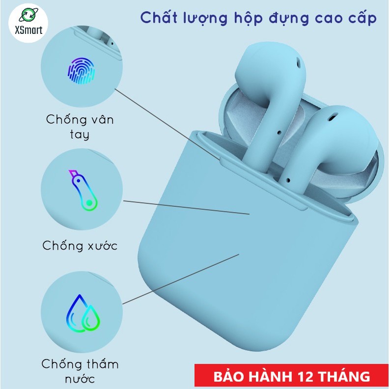 Tai Nghe Bluetooth Không Dây Inpods I12 Pro 2020 Nâng Cấp Thế Hệ Mới Cảm Ứng Vân Tay